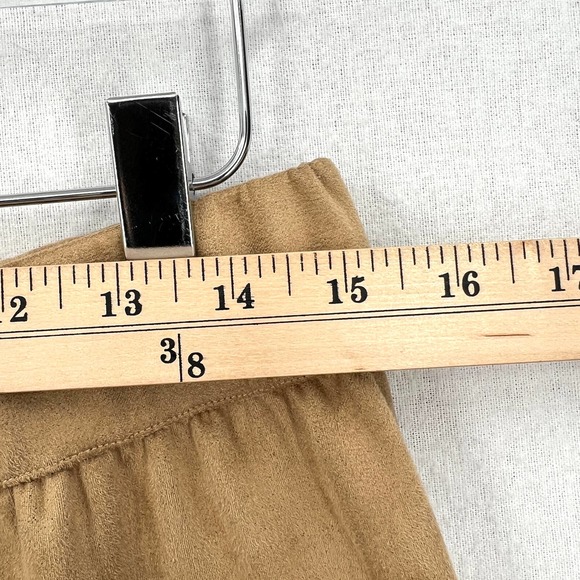 ENZA COSTA Pants Womens Medium 2 Camel Tan Faux Suede Jogger Lounge Track NWOT - Picture 10 of 15